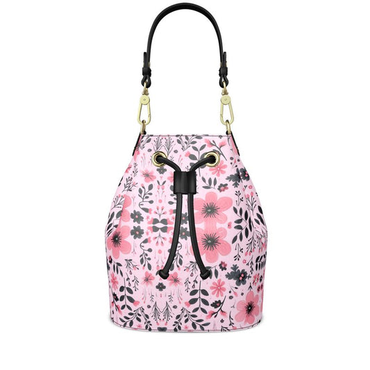 Bucket bag Nappa Leather pink flowers